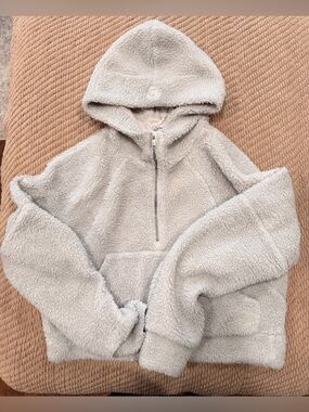 Lululemon Sherpa Fleece Zip Hoodie Cream XS/S Cozy Jacket